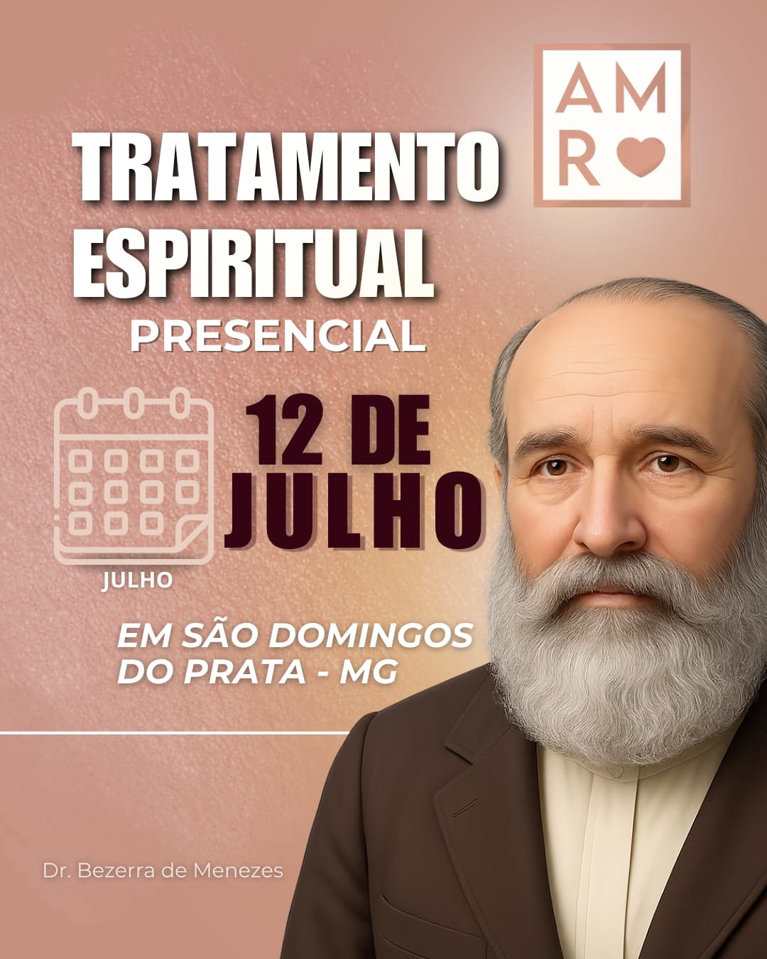 Tratamento espiritual presencial Dr.Bezerra, em São Domingos do Prata – MG 12/07