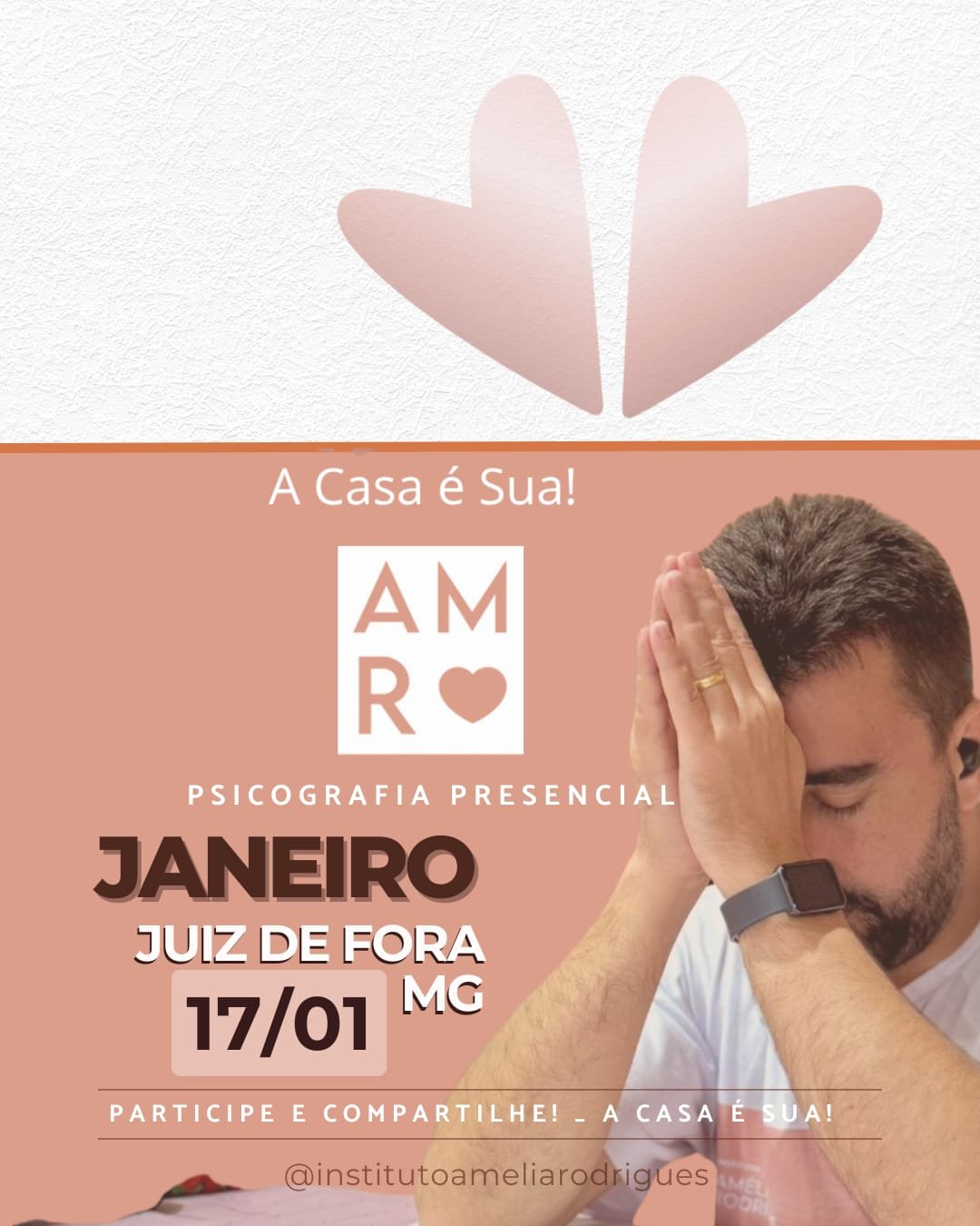 Psicografia Presencial em Juiz de Fora – MG dia 17 de Janeiro