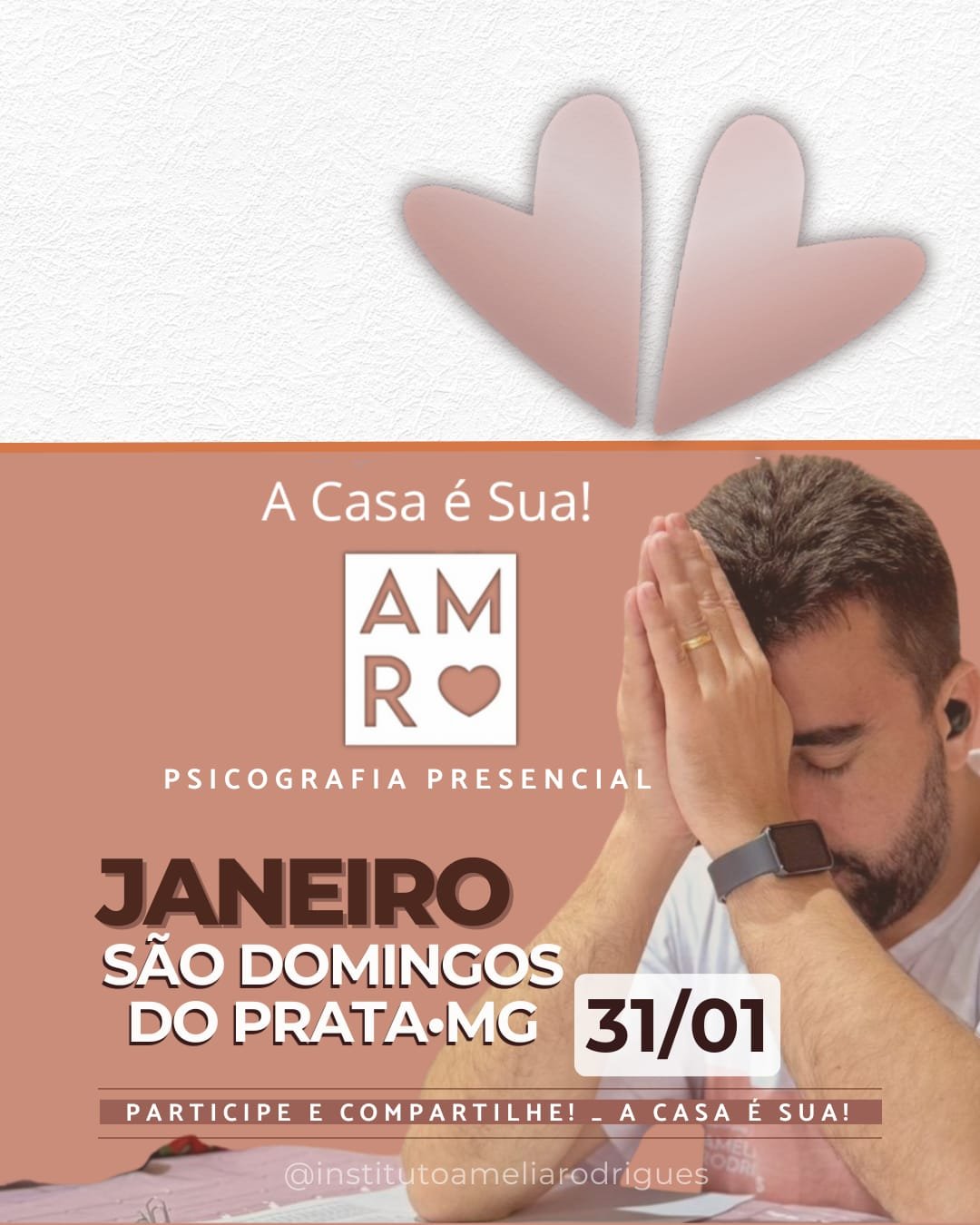 Psicografia Presencial em São Domingos do Prata –MG dia 31 de Janeiro